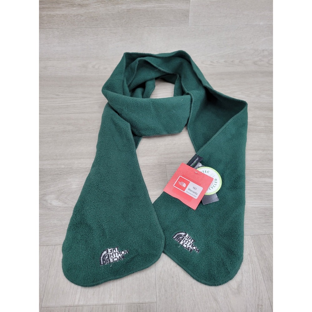 NWT The North Face Polartec Recycled Fleece Scarf Wrap Noah Green Made USA OS